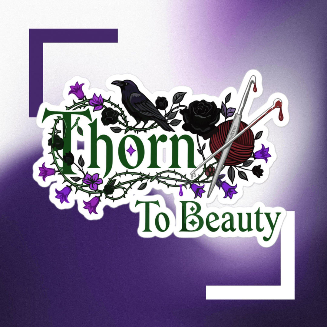 Sticker featuring the design &